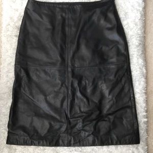 Ann Taylor Loft Leather Skirt 6